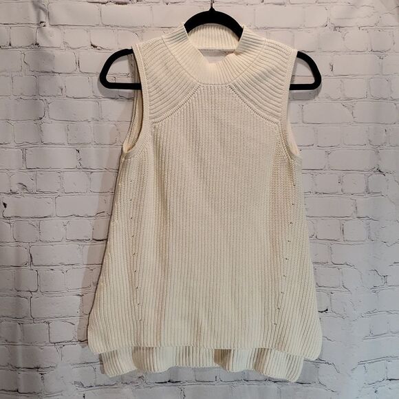 Rebecca Minkoff cream open back sweater vest size S - Picture 1 of 8